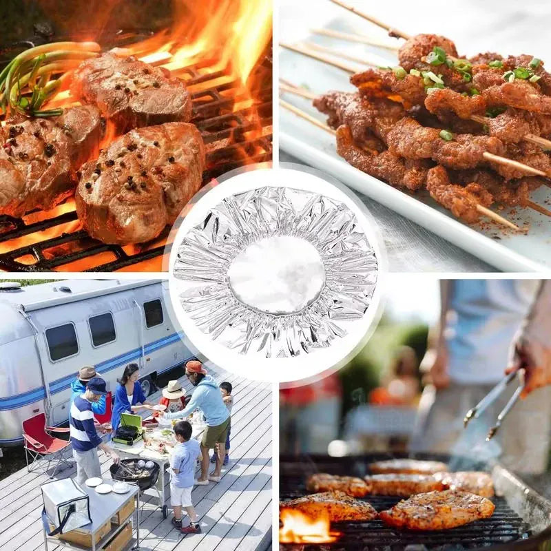 Couvercles Alimentaires Réutilisables en Aluminium - Lot de 60 Pieces