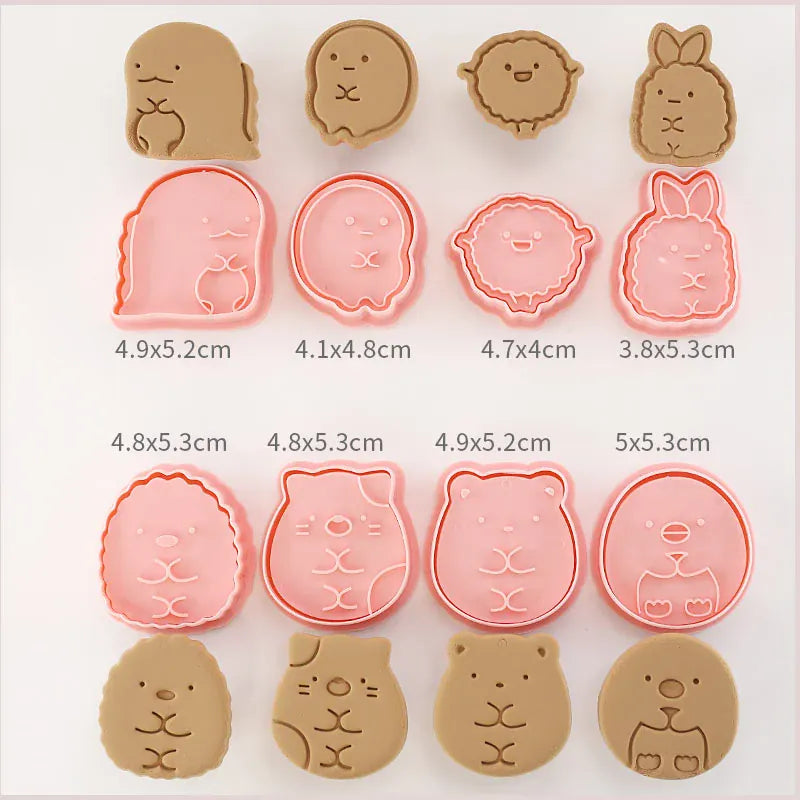 Emporte-pièces à Biscuits - Set de 8 Découpeurs en Plastique 3D emportepieces