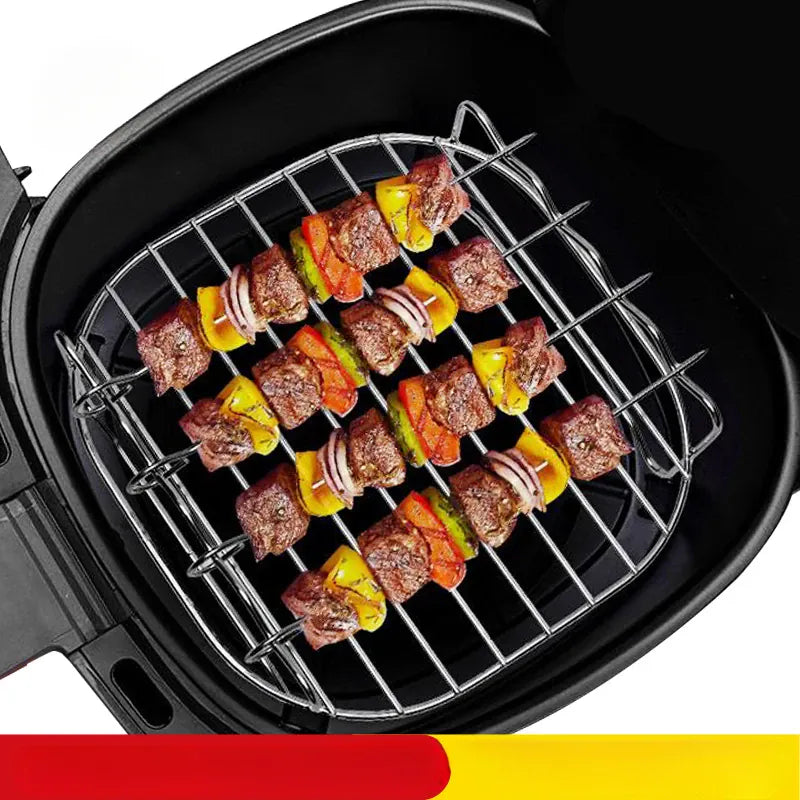 Grille Inox Air Fryer avec Brochettes et Supports - 5 pièces Air Fryer