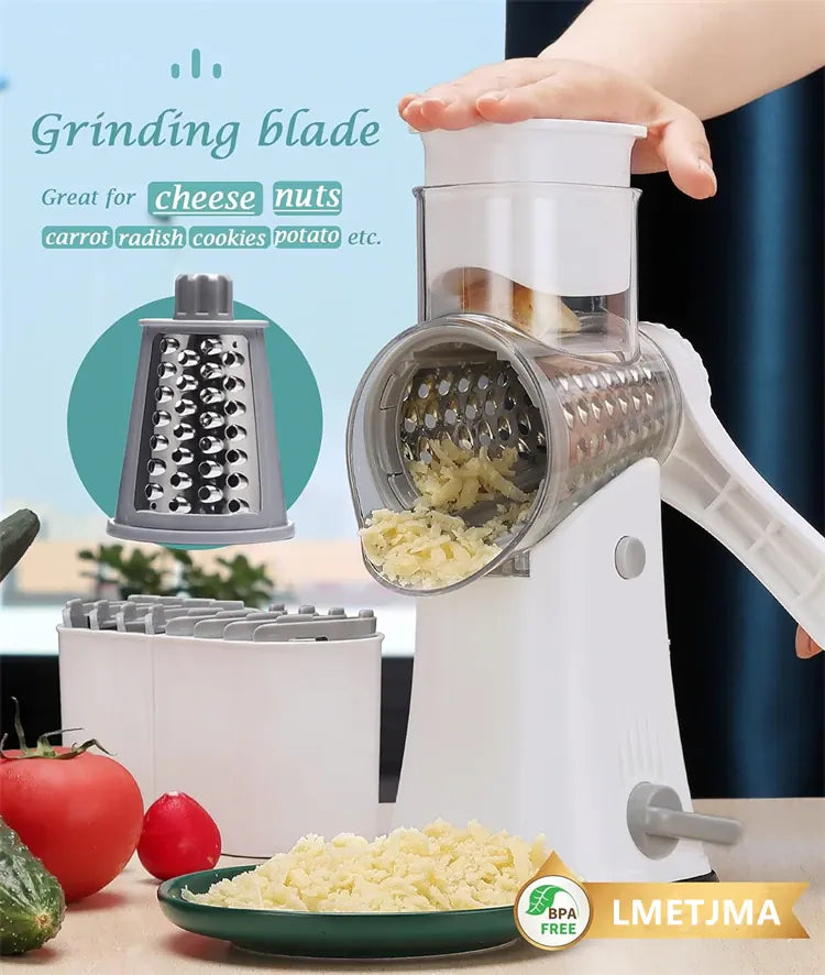 Râpe à fromage 5 en 1 avec mandoline et coupe légumes multifonctionnelle Coupe Légumes