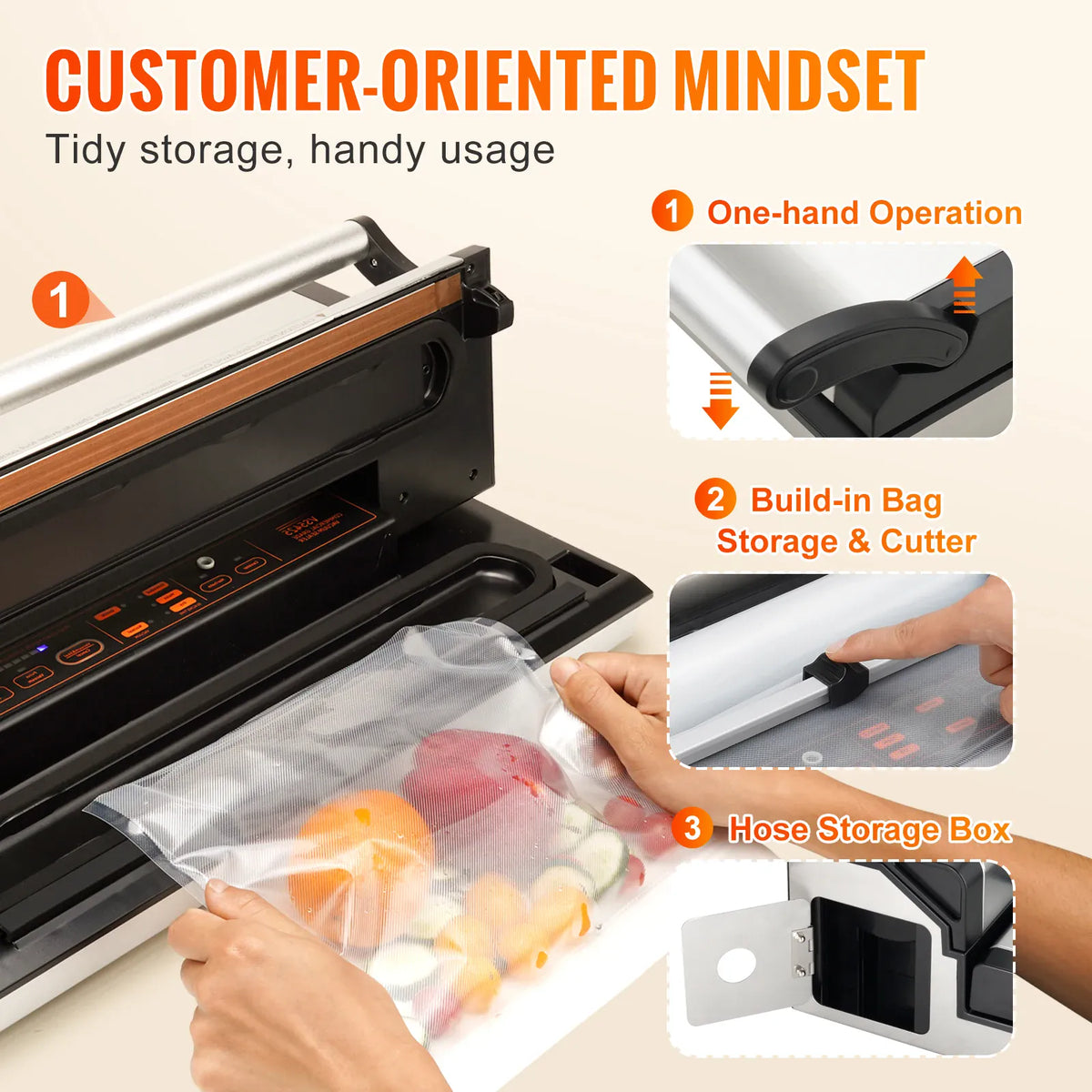 Machine Sous Vide Multifonctionnelle avec Cutter et Rouleau de Stockage sv