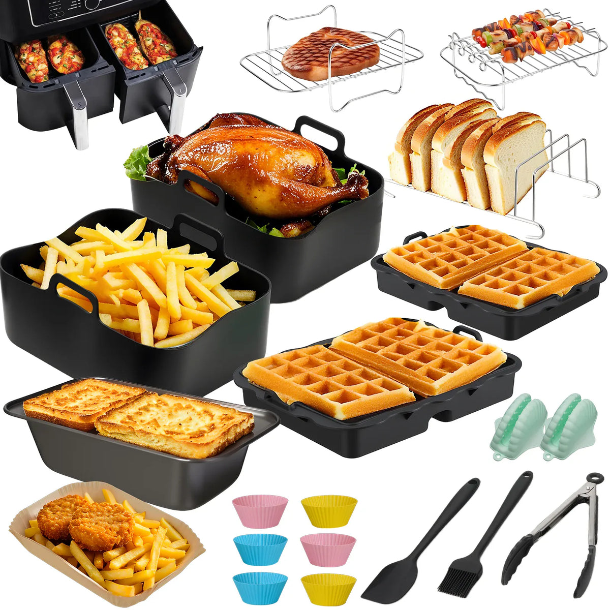 Kit Accessoires Friteuse Air Fryer - 20 Pièces Multifonctionnelles Air Fryer