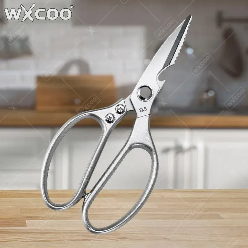 Ciseaux de cuisine inox multifonctions pour couper viandes et os ciseaux