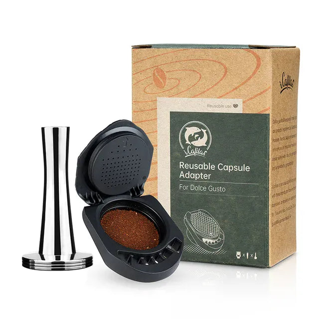 Adaptateur Capsule Réutilisable Compatible Dolce Gusto — Café Moulu ou Nespresso capsule
