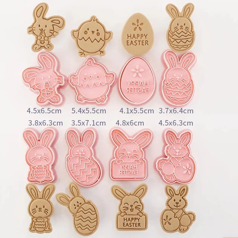 Emporte-pièces à Biscuits - Set de 8 Découpeurs en Plastique 3D emportepieces