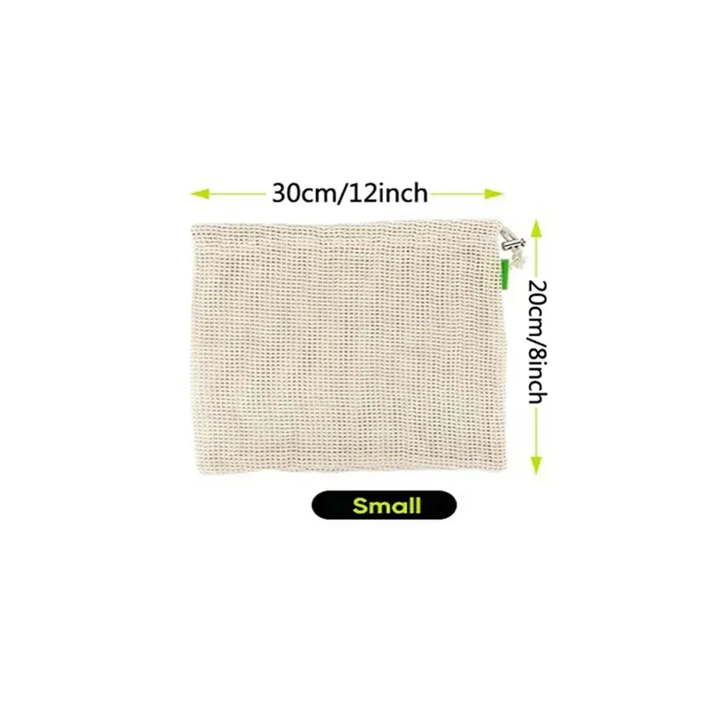 Sacs Filet en Coton Bio - Réutilisables et Écologiques - Lot de 5