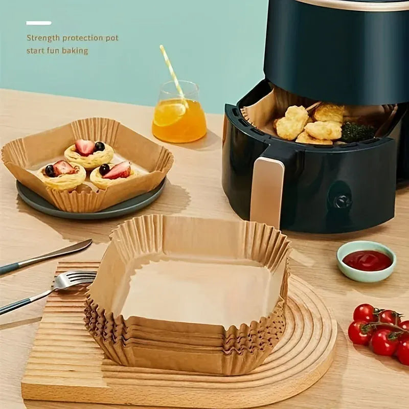 Papier Cuisson Air Fryer Jetable Lot de 50 Antiadhésif 20 cm Air Fryer