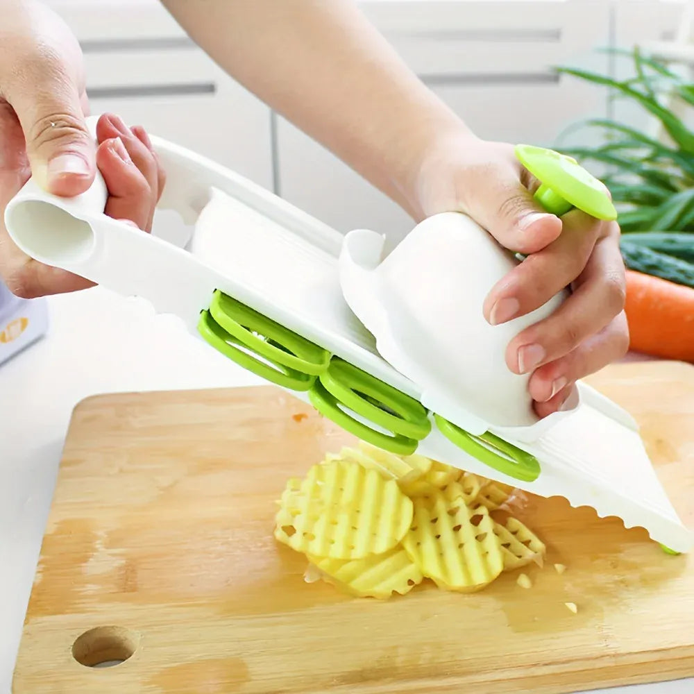 Mandoline à Lames en Acier Inoxydable 5 Pièces avec Protecteurs Mandoline