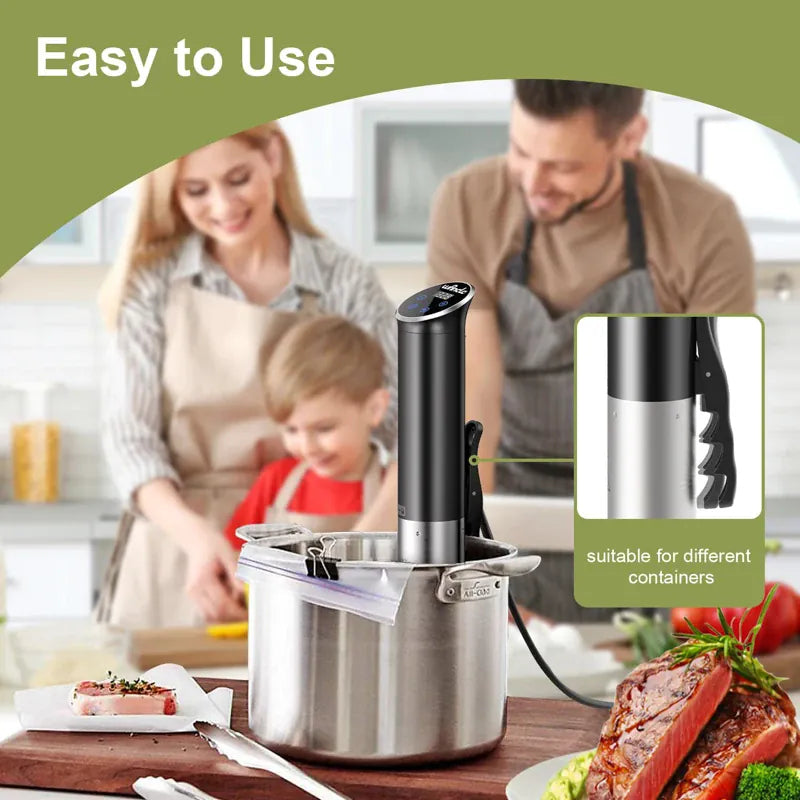 Cuiseur Sous Vide à Immersion 1100W IPX7 Écran Tactile Précision ±0,1 °C sv