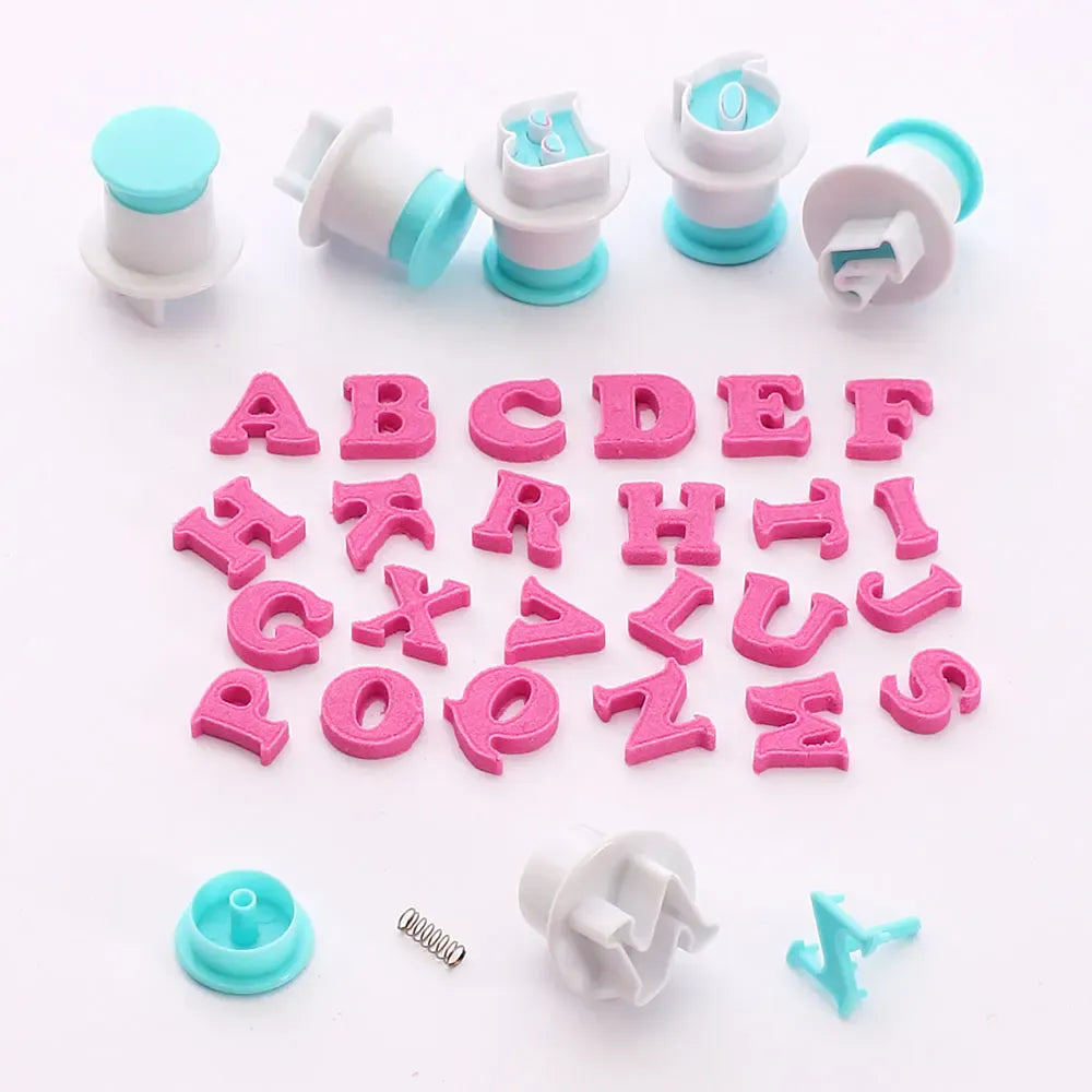 Emporte-pièces en Silicone pour Lettres et Chiffres - 36 Pièces pour Pâtisserie emportepieces