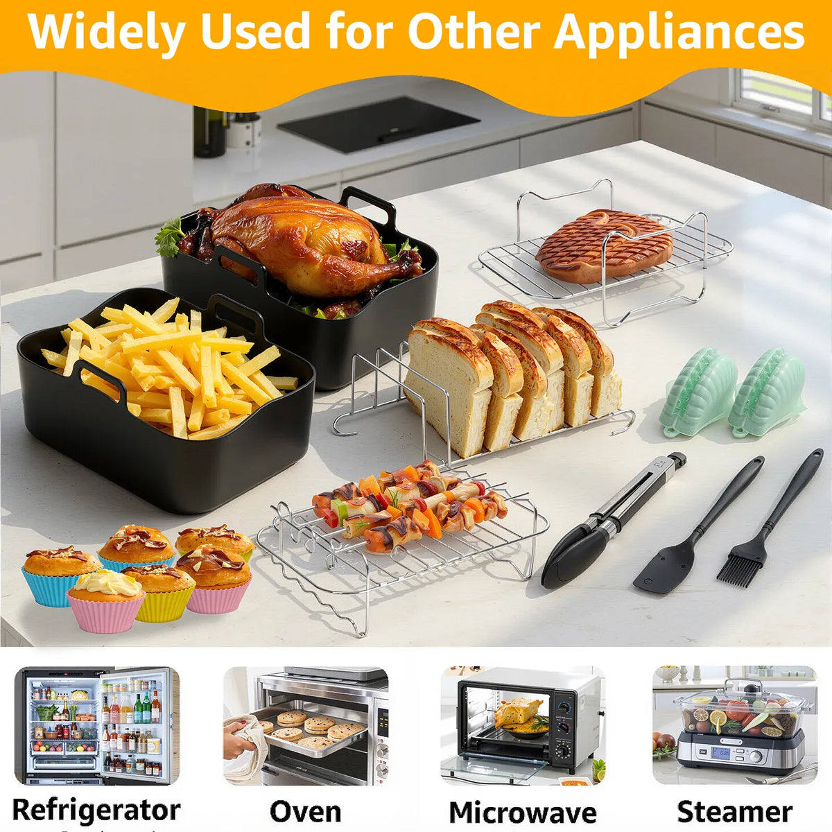 Kit Accessoires Friteuse Air Fryer - 20 Pièces Multifonctionnelles Air Fryer