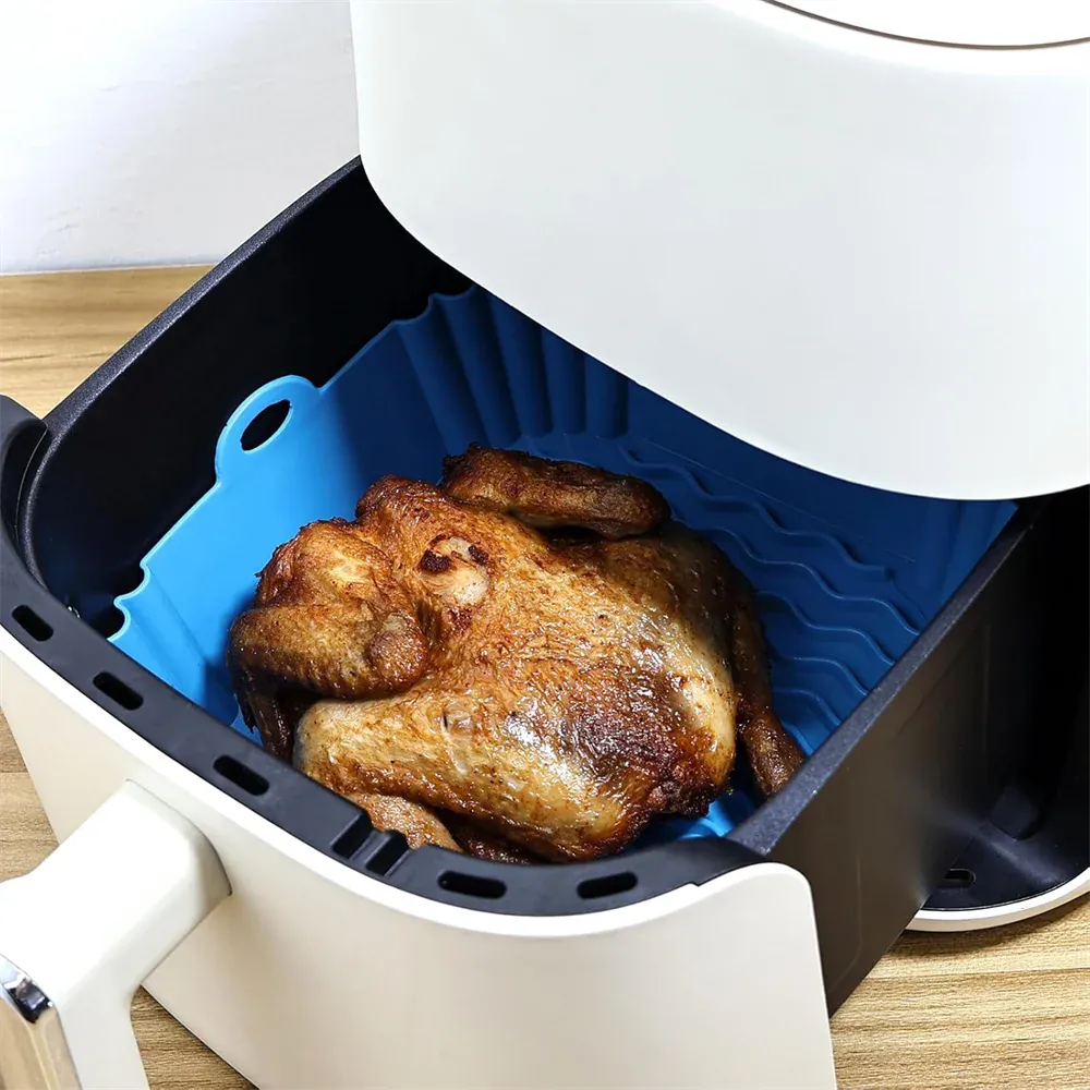 Moule Silicone Air Fryer Réutilisable Rectangulaire - Lot de 2 Pièces Air Fryer