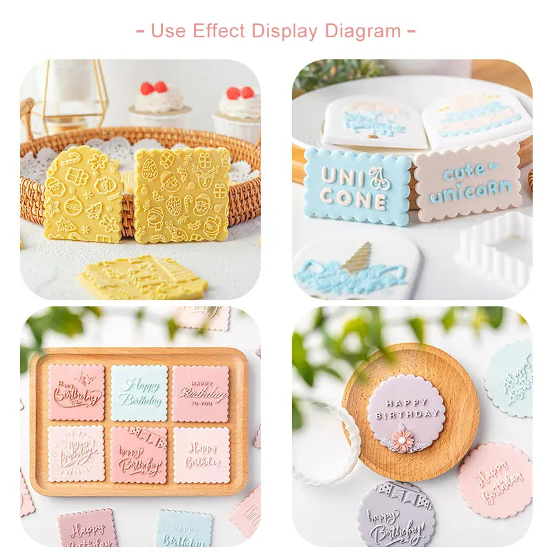 Emporte-pièces en Plastique - Set de 9 Formes Ondulées pour Gâteaux emportepieces