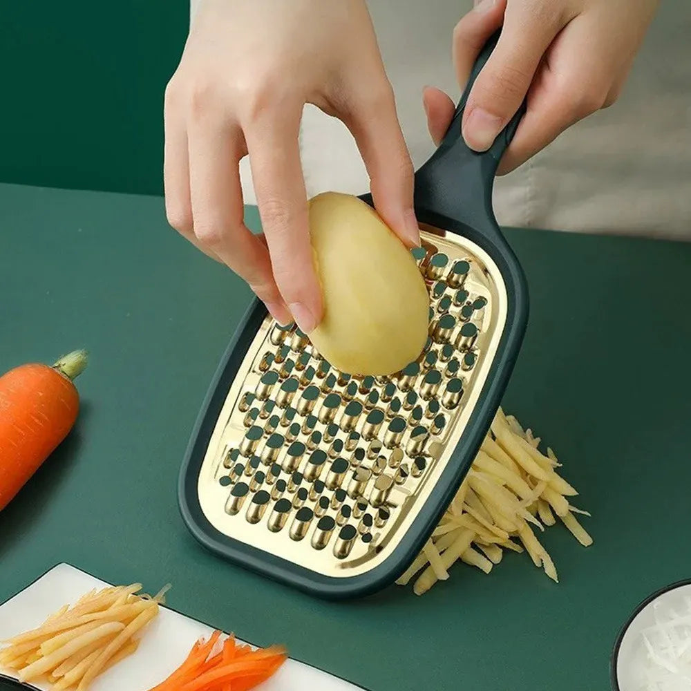 Coupe-légumes Multifonction Inox 2 Lames | Râpe à Fruits et Légumes rape