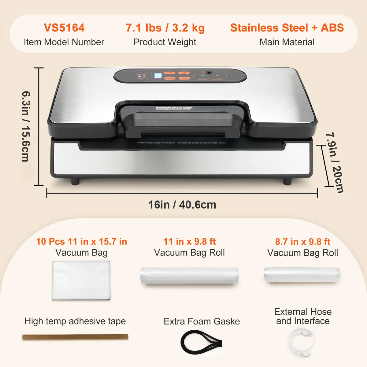 Machine Sous Vide Alimentaire 130W 90 kPa avec 10 Sacs Offerts sv