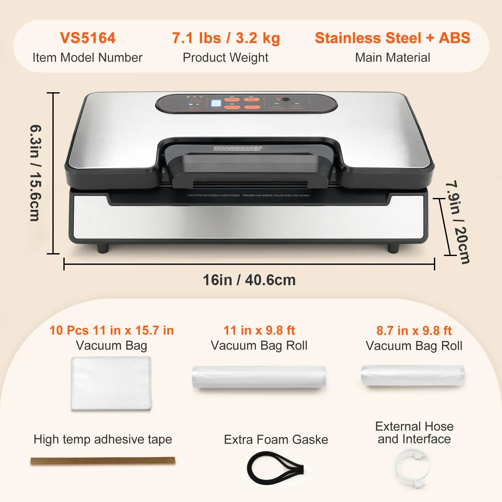 Machine Sous Vide Alimentaire 130W 90 kPa avec 10 Sacs Offerts sv