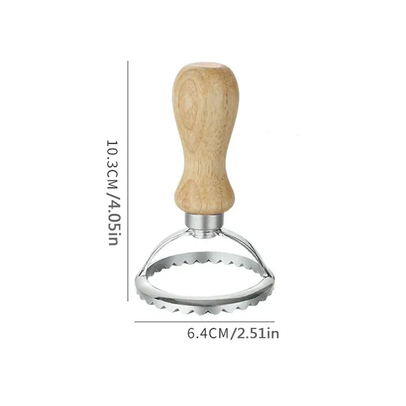 Emporte-pièces à pâtisserie en inox - Set de 6 moules avec poignée en bois emportepieces