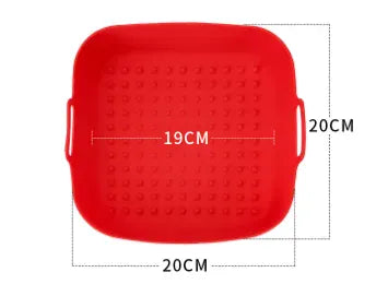 Moule Silicone Air Fryer Réutilisable Carré - Facile à Nettoyer Air Fryer