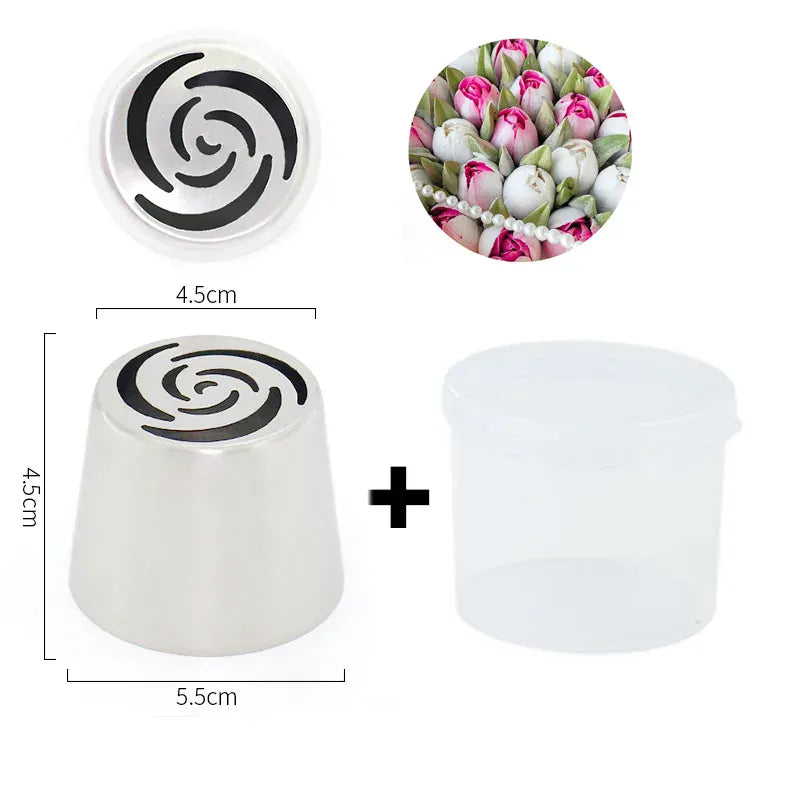 Douilles à Pâtisserie en Acier Inoxydable pour Fleurs 3D - 8 Pièces douillepoche