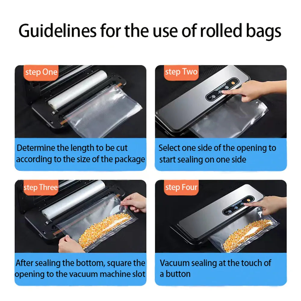 Sacs Sous Vide Réutilisables 500cm - Lot de 1 rouleau BPA Free