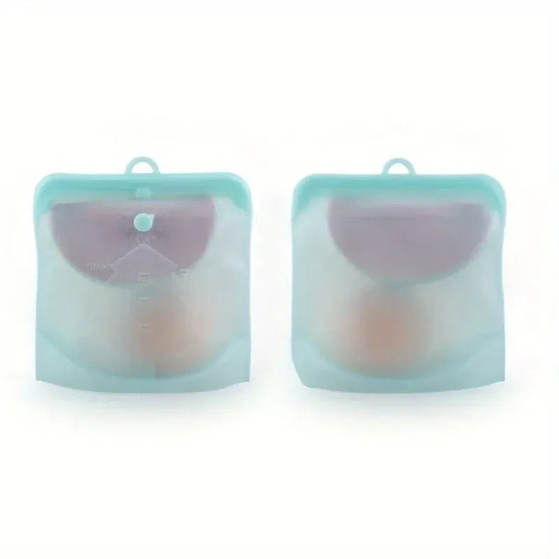 Sachets Silicone Réutilisables - Lot de 6 Pièces Hermétiques