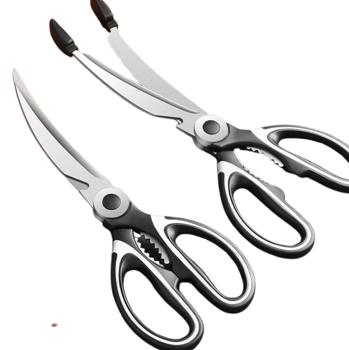 Ciseaux BBQ Multi-Fonctions Inox 304 avec Pince et Brosse Accessoire ciseaux