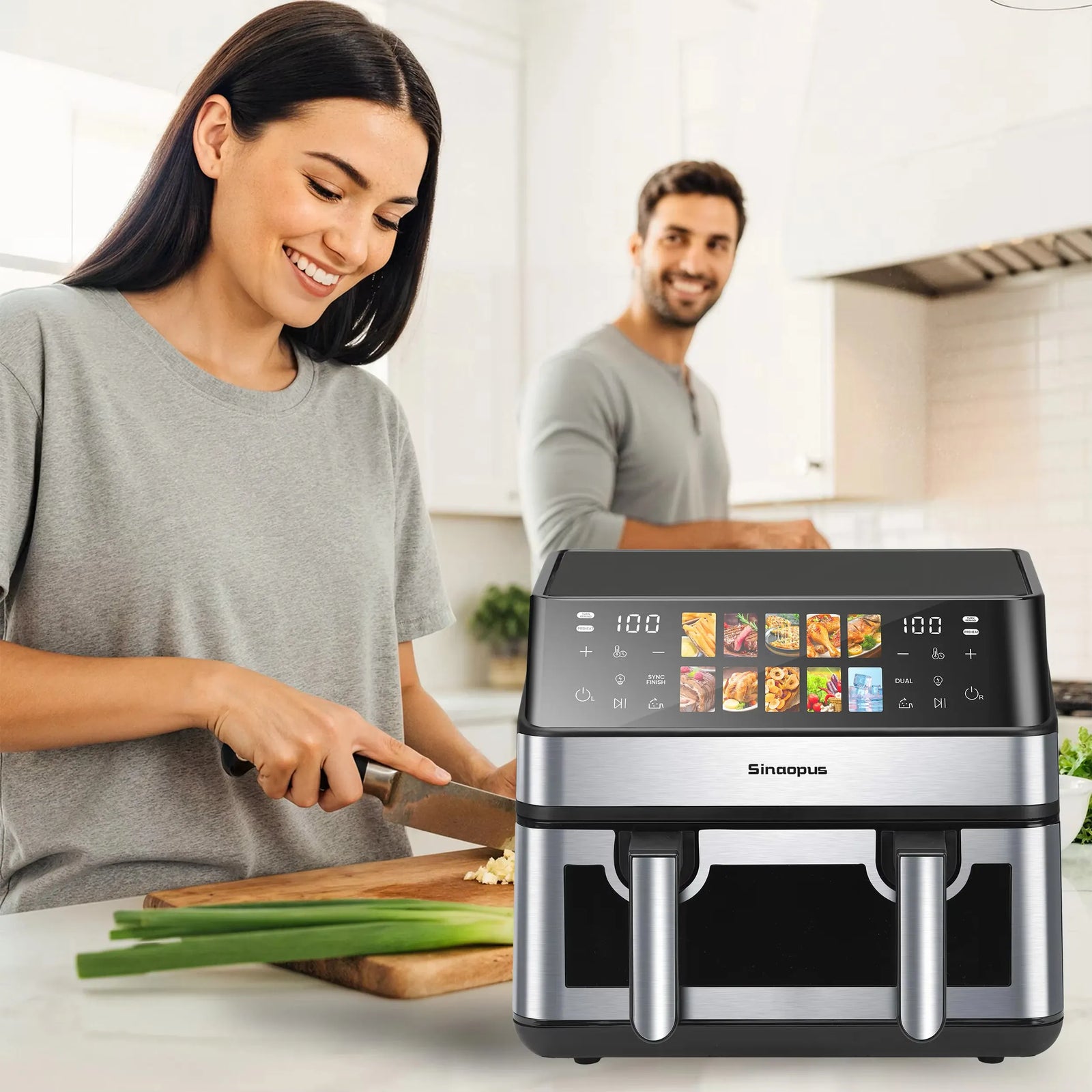 Friteuse Sans Huile 8,5L 2000W avec Hublot et Écran Tactile airfryers