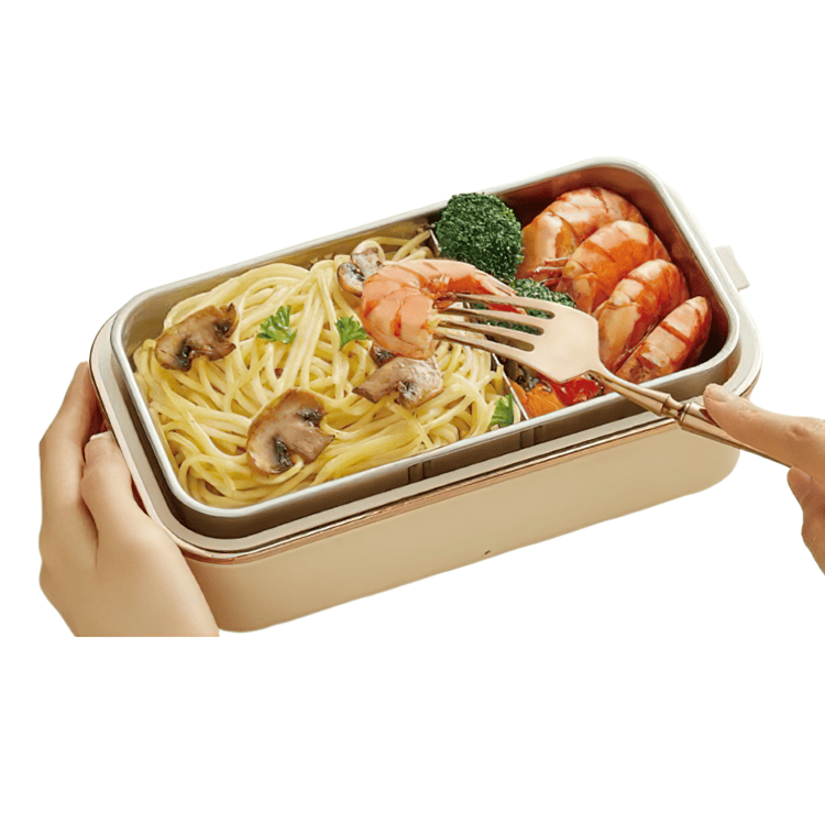 Lunch Box Chauffante Électrique 45W 800ml — Cuve Inox 304, Sans Eau, 70°C lunchboxchauf