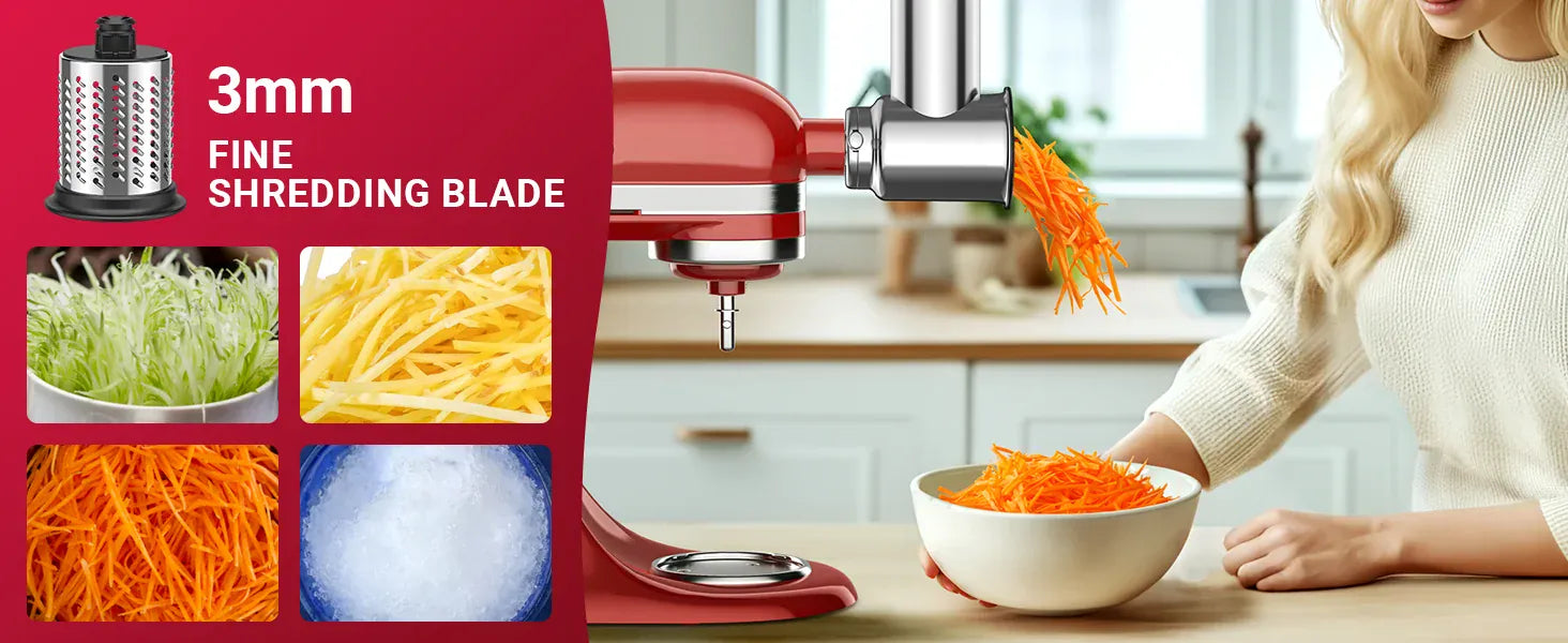 Accessoire Râpe et Trancheuse pour Robot KitchenAid — 4 Lames Inox KitchenAid