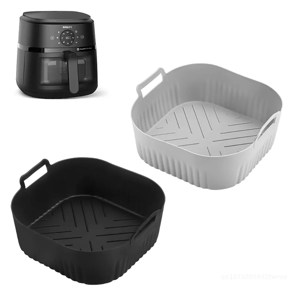 Moule Silicone Air Fryer Réutilisable 20cm Carré - Lot de 1 Air Fryer