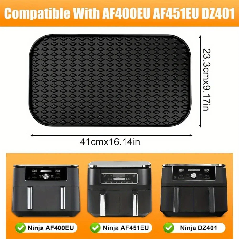 Grille Inox Air Fryer Rectangulaire 25x45 cm - Surface Facile à Nettoyer Air Fryer