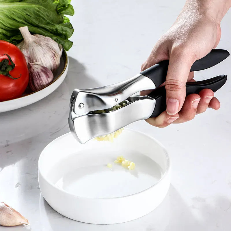 Presse-Ail Inox Manuel avec Presse-Gingembre et Eplucheur presseail