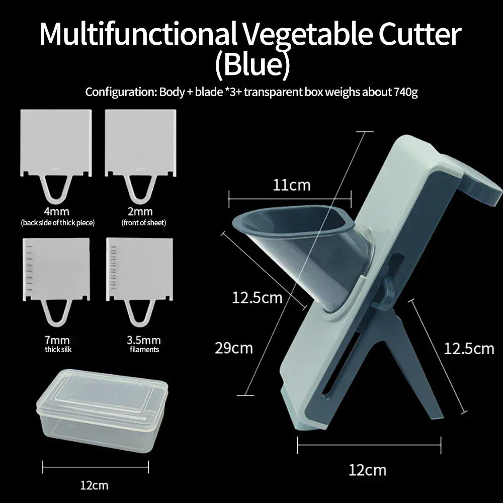 Mandoline Coupe-Légumes Multifonction 4-en-1 — Julienne 3/7 mm Mandoline