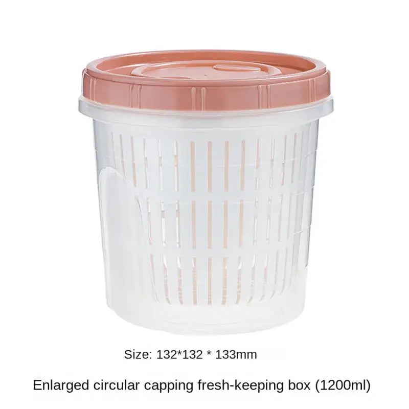 Boîte de Rangement Frigo Hermétique 700ml avec Grille Égouttoir