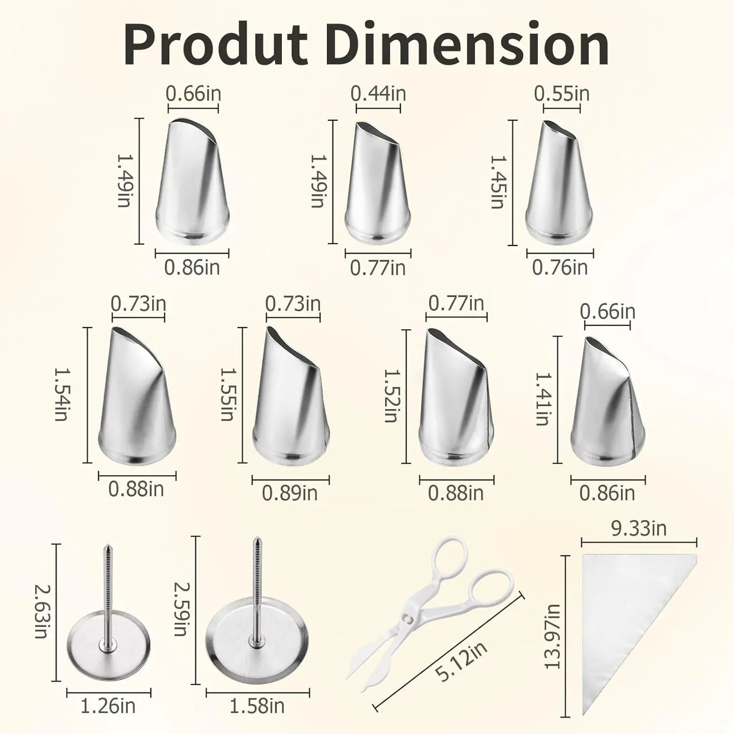 Kit de décoration de gâteaux 20 pièces en acier inoxydable - Douilles et outils professionnels douillepoche