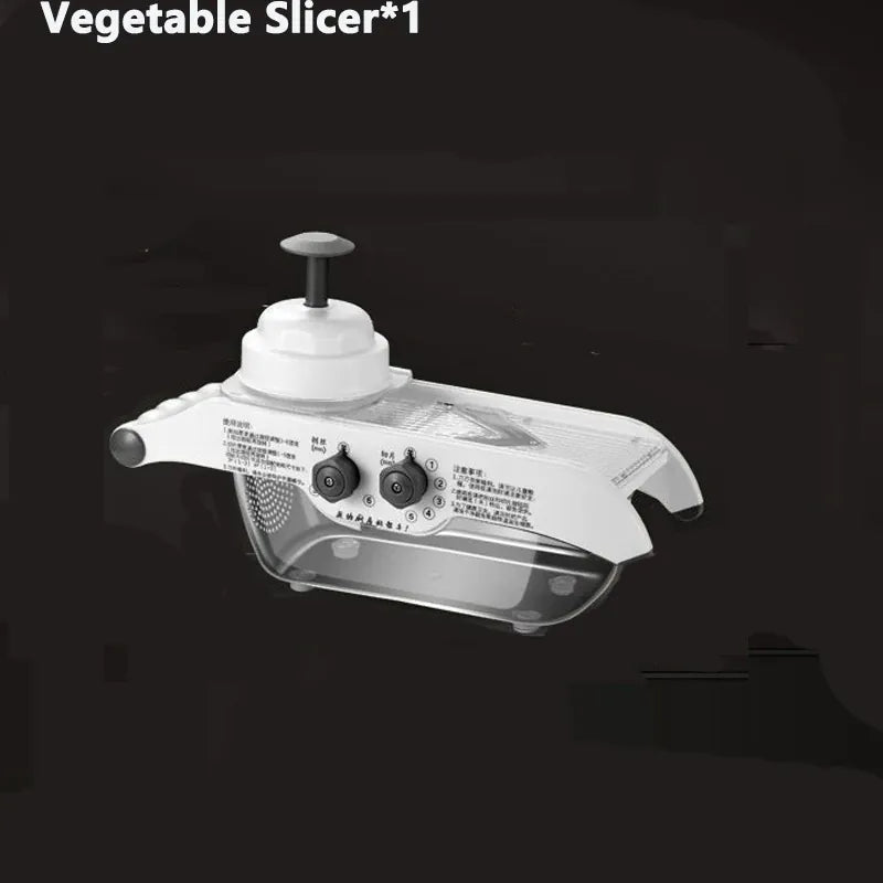 Mandoline Réglable Multifonctionnelle avec Panier - Coupe Légumes et Fruits Mandoline