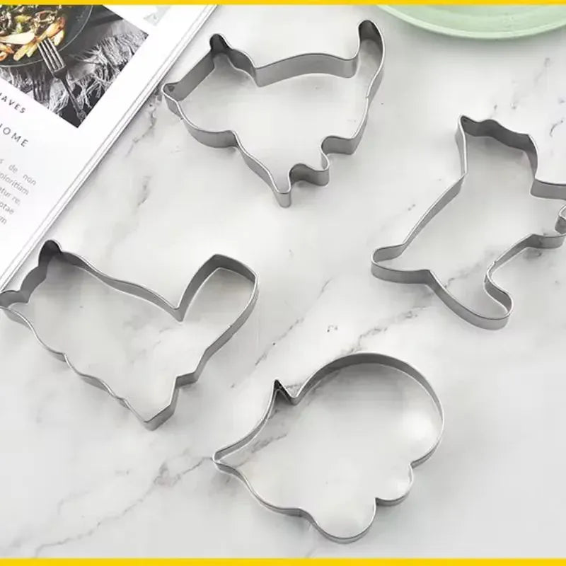 Emporte-pièces en inox 5 pièces - Formes de chats pour pâtisserie emportepieces