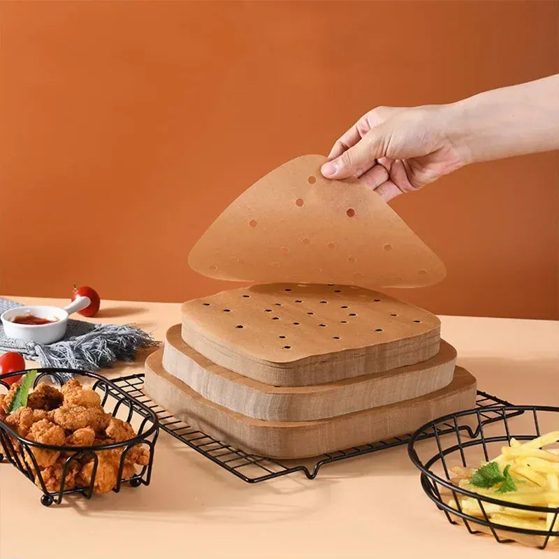 Papier Cuisson Air Fryer Jetable Antiadhésif Lot de 100 Pièces Air Fryer