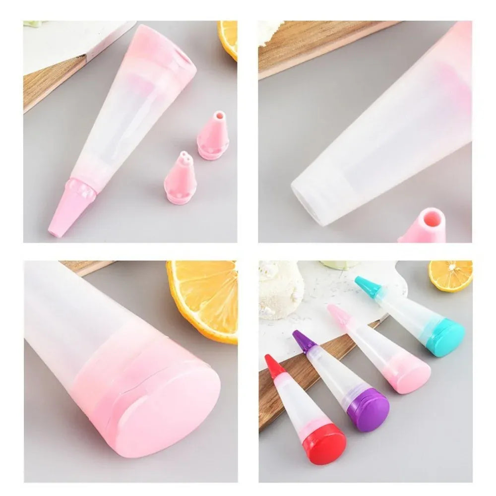 Poche à Douille Réutilisable avec 3 Embouts en Silicone - Décoration de Gâteaux douillepoche