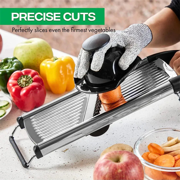 Mandoline Réglable en Acier Inoxydable | Tranche Légumes 6 Lames Mandoline