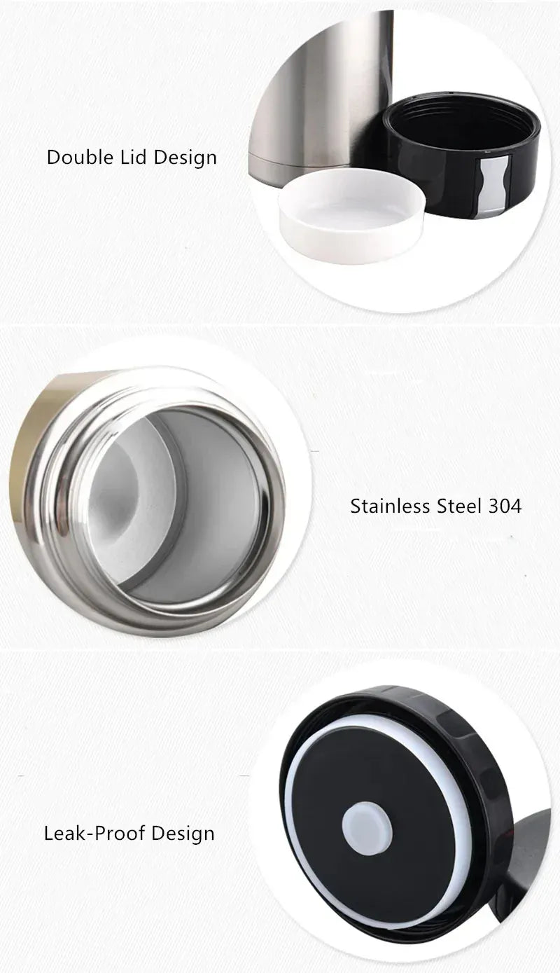 Thermos Alimentaire Inox — Isotherme 24h avec Pochette et Couverts lunchbox