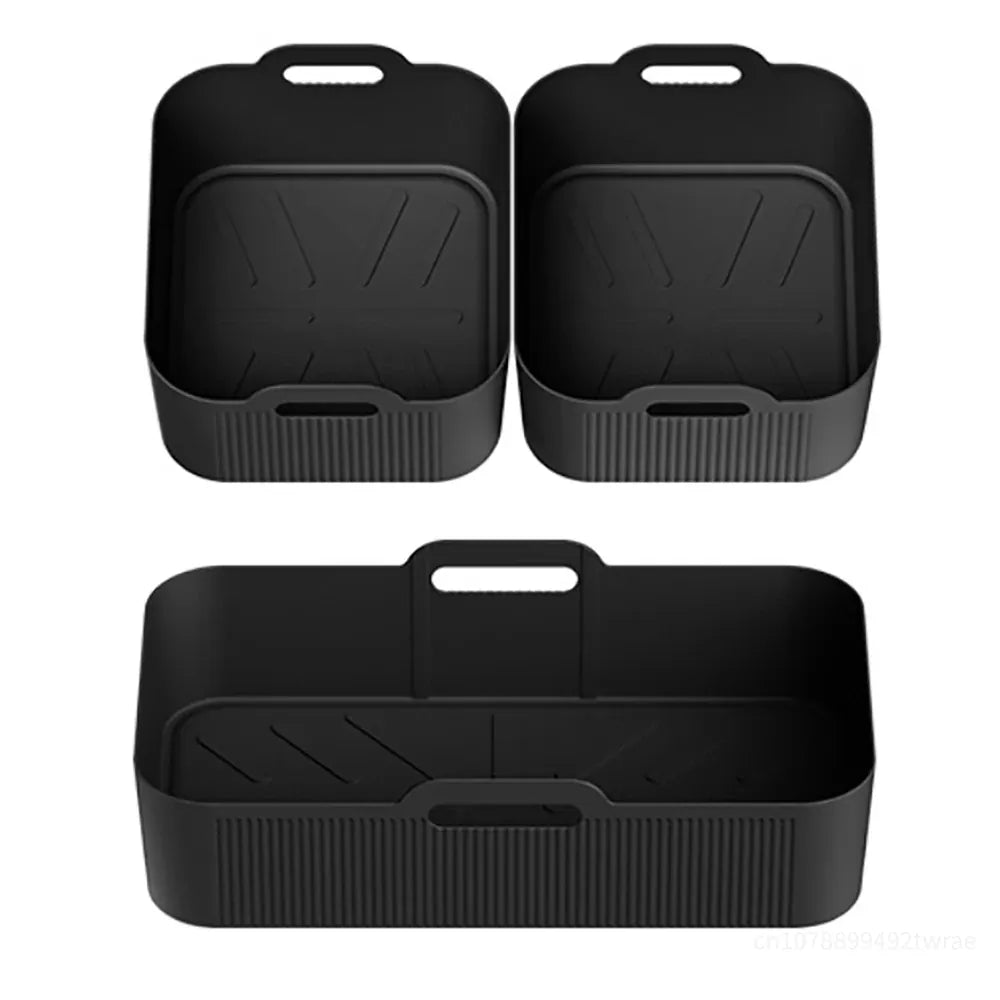 Moule Silicone Réutilisable Air Fryer Lot de 3 Rectangulaires 52L Air Fryer