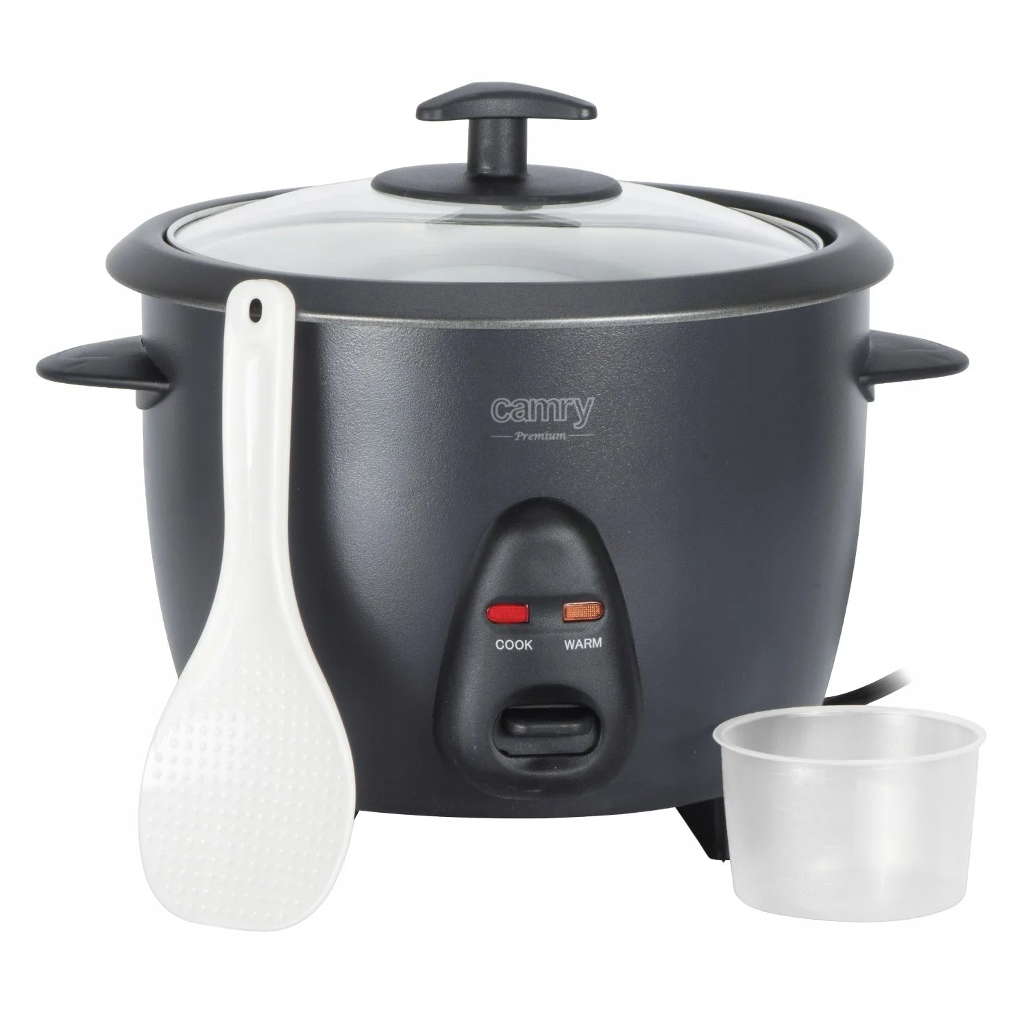 Cuiseur à riz électrique 1 L gris avec cuillère et mesure