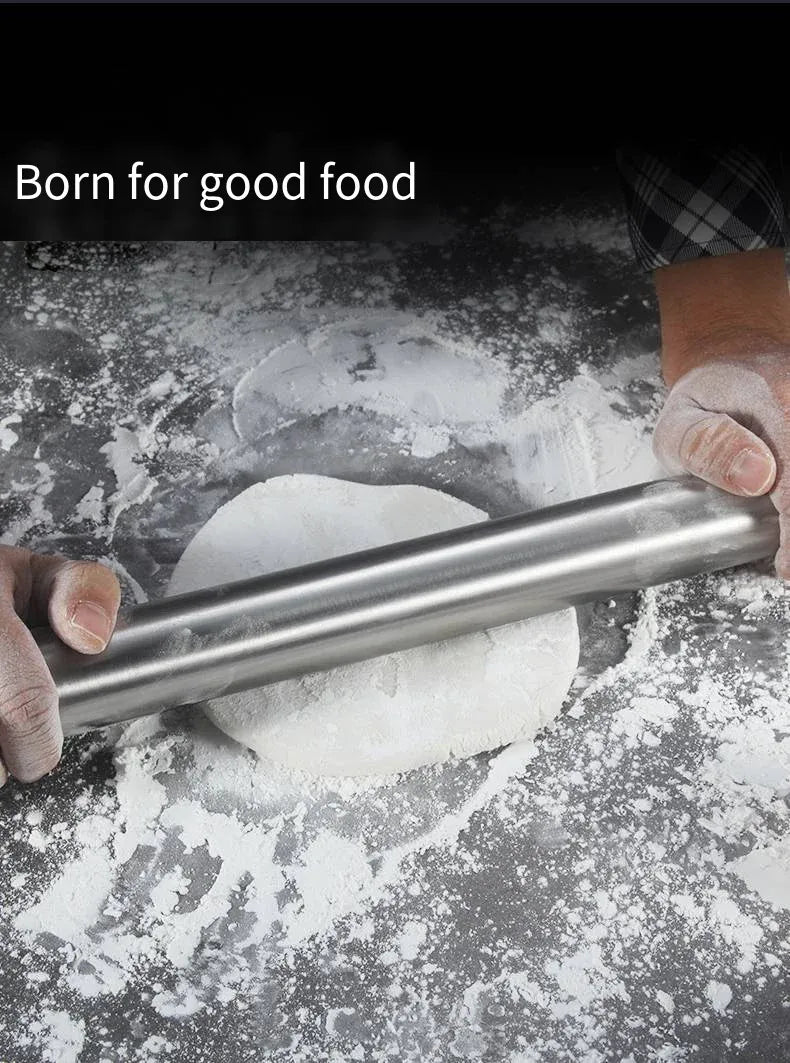Rouleau à pâtisserie en acier inoxydable de 40 cm - Résistant et facile à nettoyer rouleaupatisserie