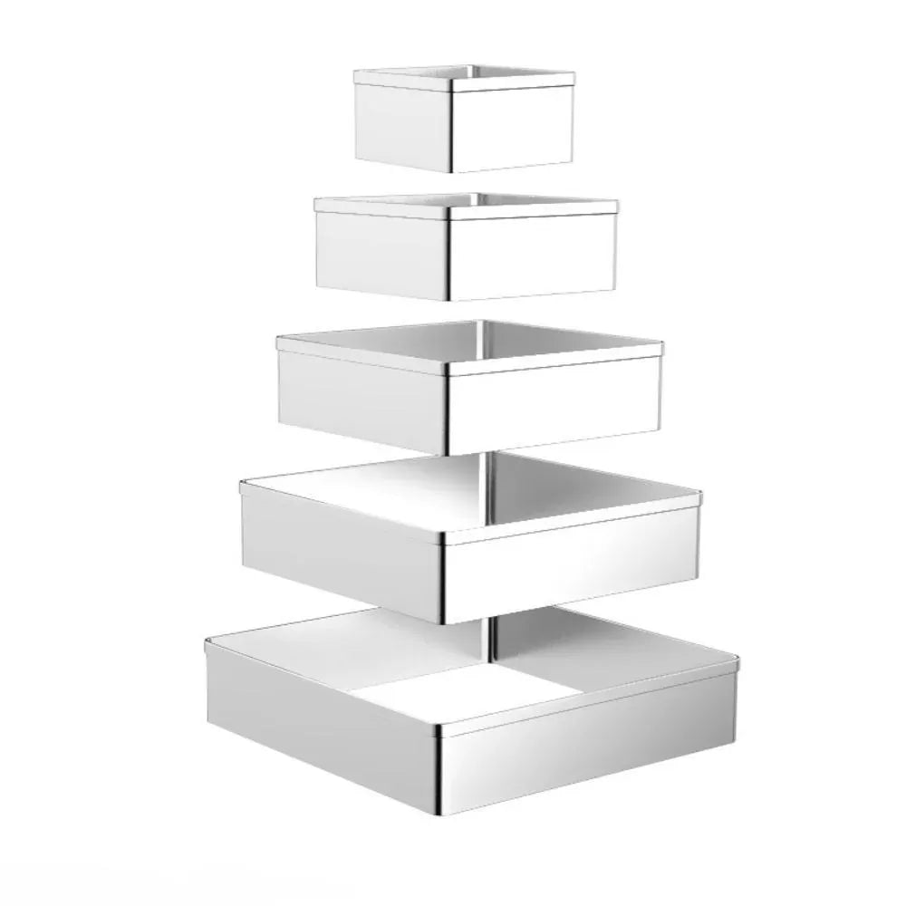 Emporte-pièces à biscuits en acier inoxydable - Set de 5 formes rectangulaires emportepieces