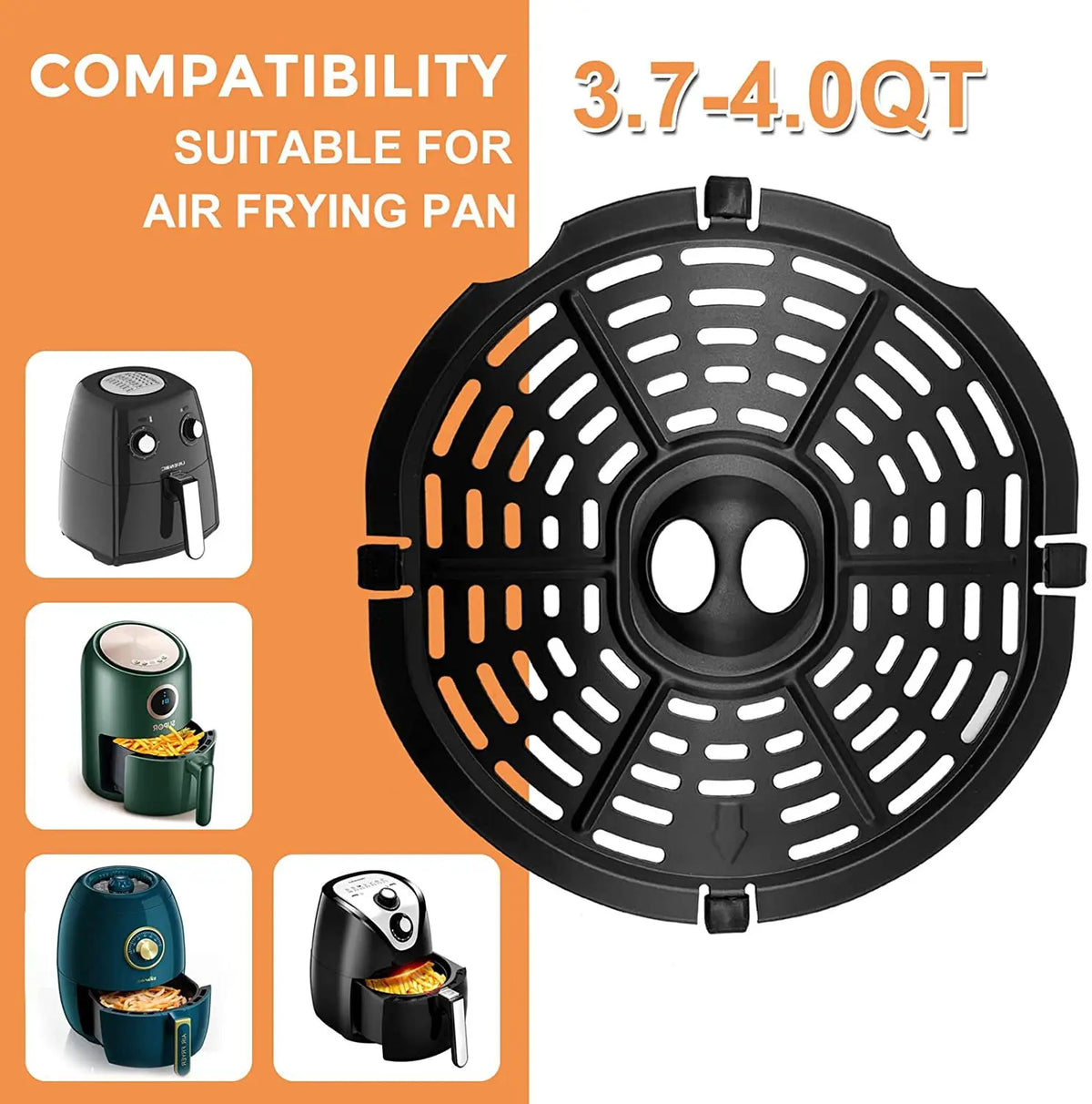 Grille Antiadhésive Air Fryer Rond 24 cm - Accessoire de Cuisson Air Fryer