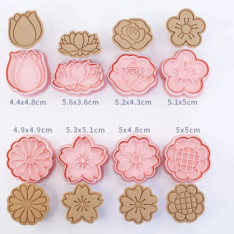 Emporte-pièces à Biscuits - Set de 8 Découpeurs en Plastique 3D emportepieces