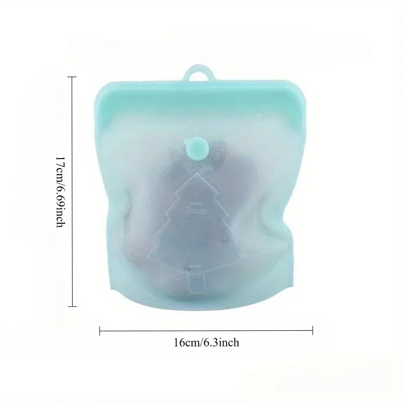 Sachets Silicone Réutilisables - Lot de 6 Pièces Hermétiques