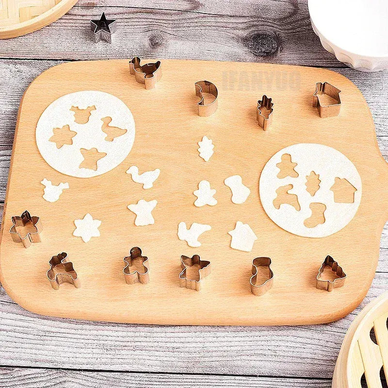 Set de 20 Emporte-pièces en Acier Inoxydable - Motifs de Noël emportepieces