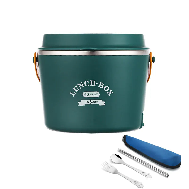 LunchBox Chauffante Électrique Acier Inoxydable 304 — 1,2 L / 48 W / 12 V-220 V lunchboxchauf